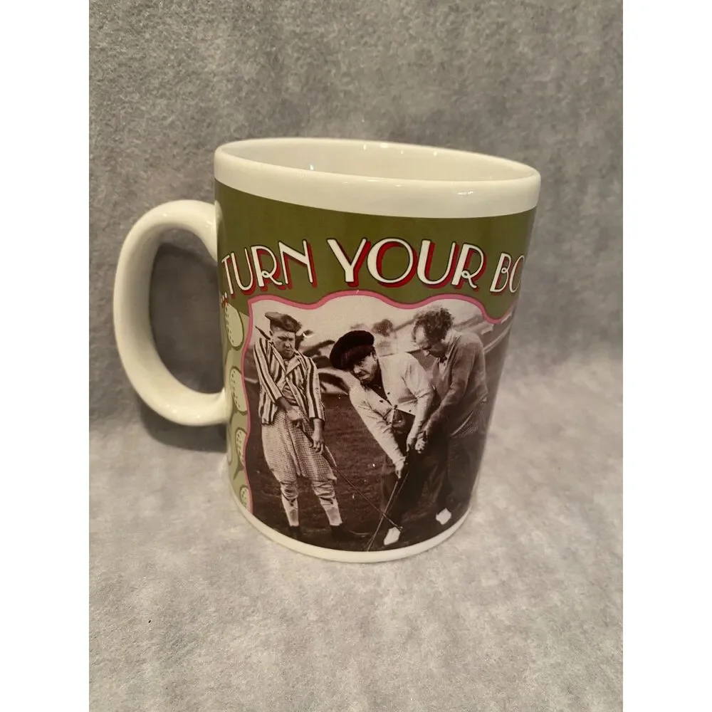 2000 The Three Stooges Coffee Cup Mug Playing Golf‎